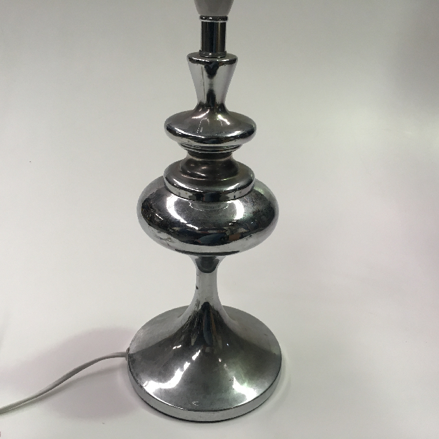LAMP, Base (Table) - Contemp Turned Silver Base, 45cmH